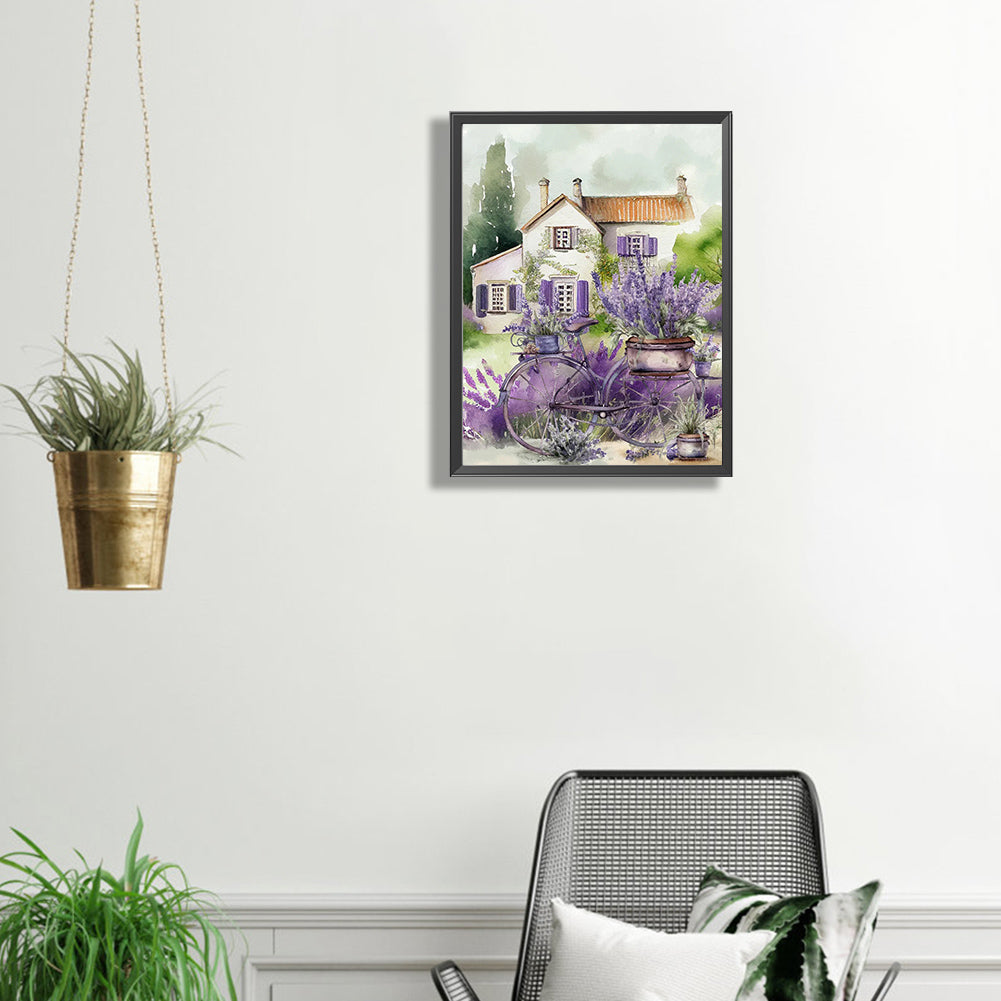 Lavender House - Full Square Drill Diamond Painting 40*50CM