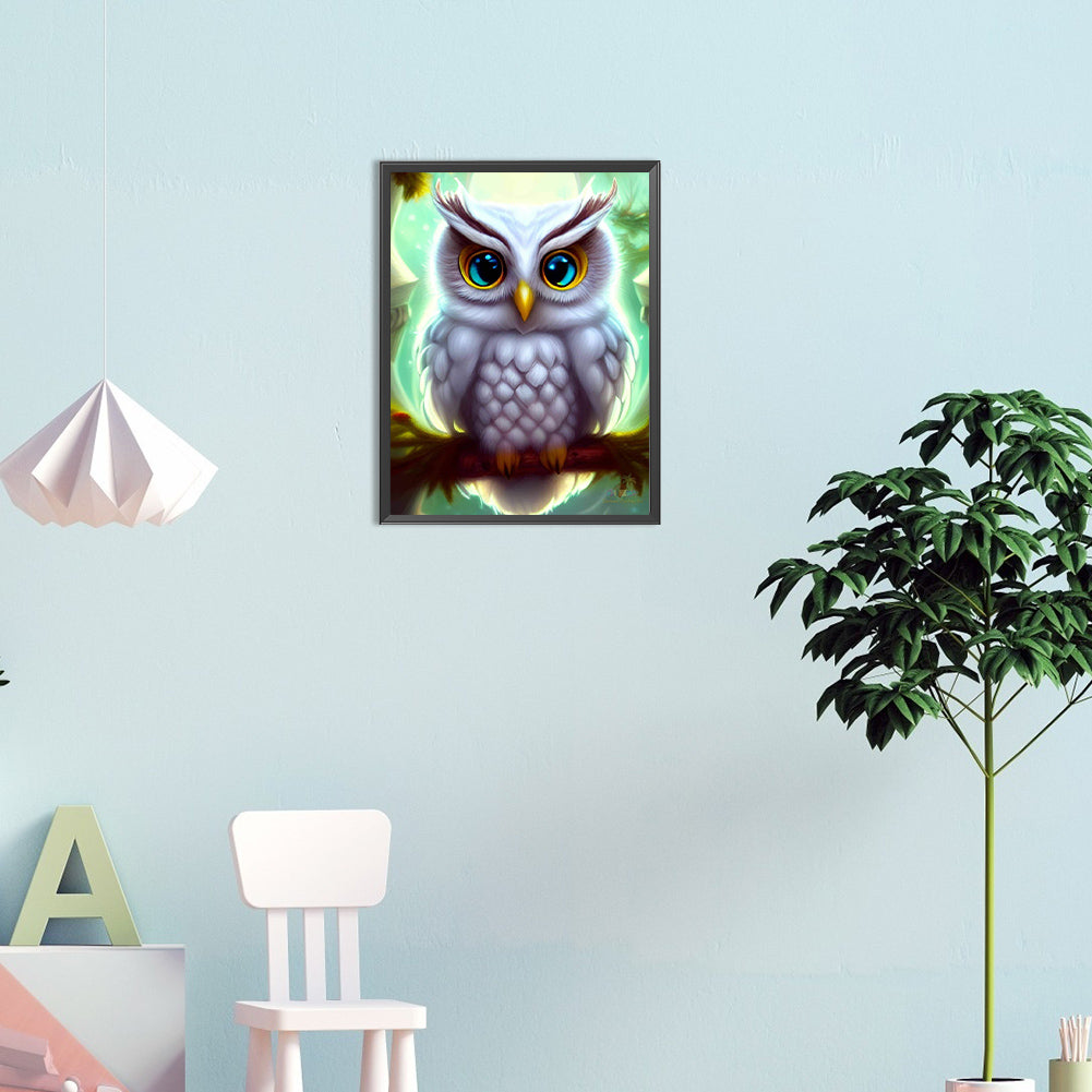 Owl - Full Round Drill Diamond Painting 30*40CM