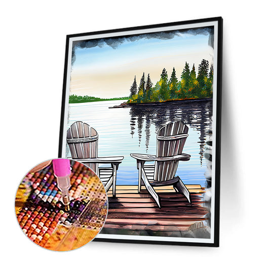 Beach Chair - Full Round Drill Diamond Painting 30*40CM