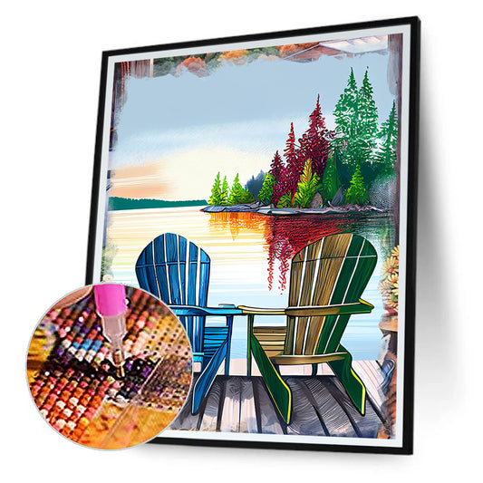 Beach Chair - Full Round Drill Diamond Painting 30*40CM