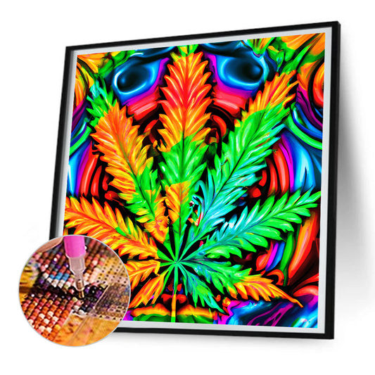Marijuana Leaf - Full Round Drill Diamond Painting 30*30CM