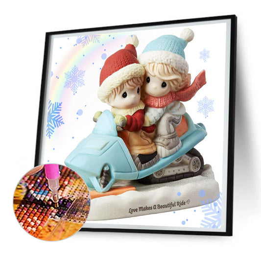 Ski - Full Round Drill Diamond Painting 30*30CM