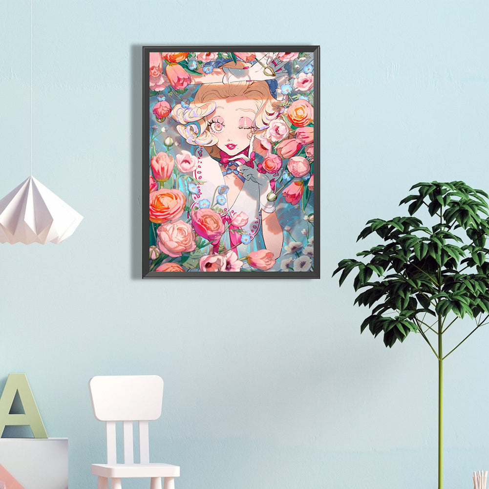 Gorgeous Woman - Full Round Drill Diamond Painting 40*60CM