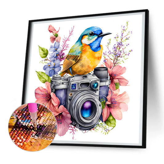 Camera And Bird - Full Round Drill Diamond Painting 30*30CM