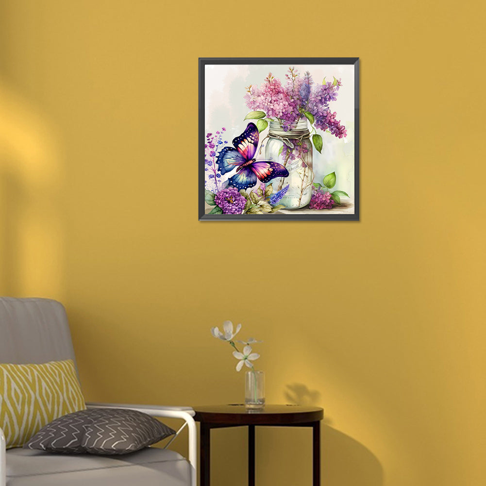 Butterfly - Full Round Drill Diamond Painting 30*30CM