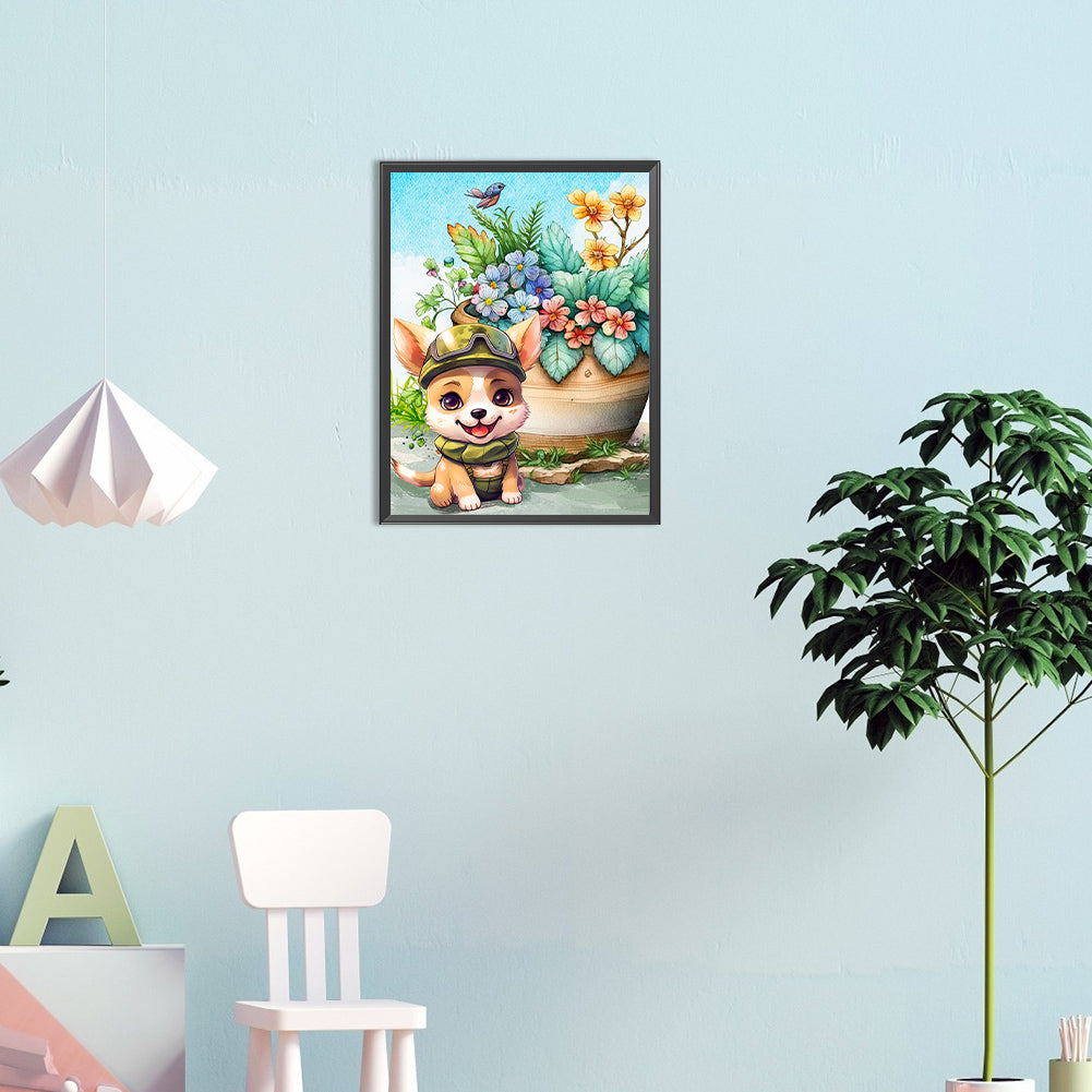 Dog - Full Round Drill Diamond Painting 30*40CM