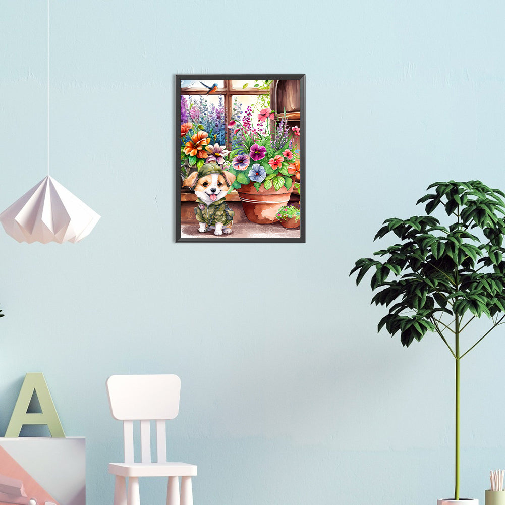 Dog - Full Round Drill Diamond Painting 30*40CM