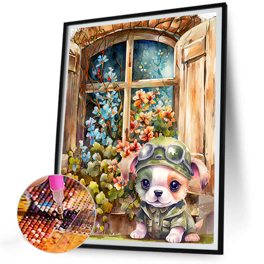 Dog - Full Round Drill Diamond Painting 30*40CM