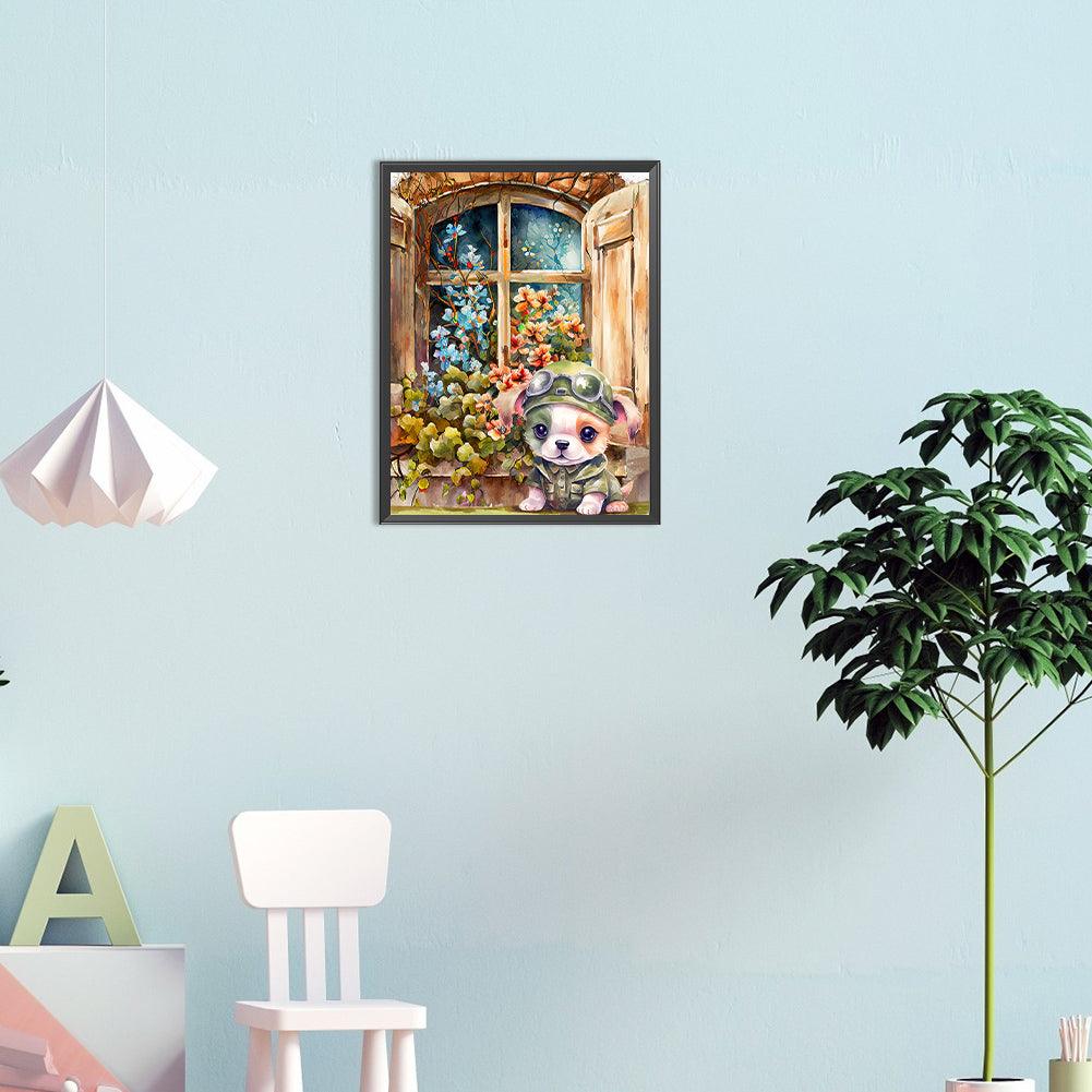 Dog - Full Round Drill Diamond Painting 30*40CM