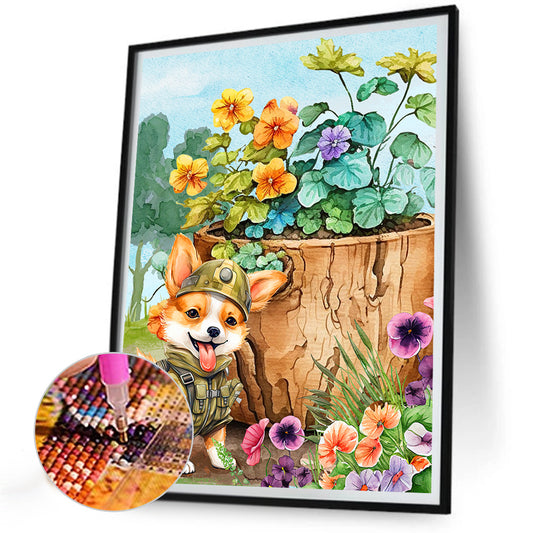 Dog - Full Round Drill Diamond Painting 30*40CM