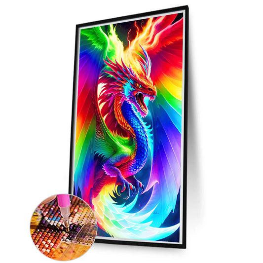 Colorful Dragon - Full Round Drill Diamond Painting 50*80CM