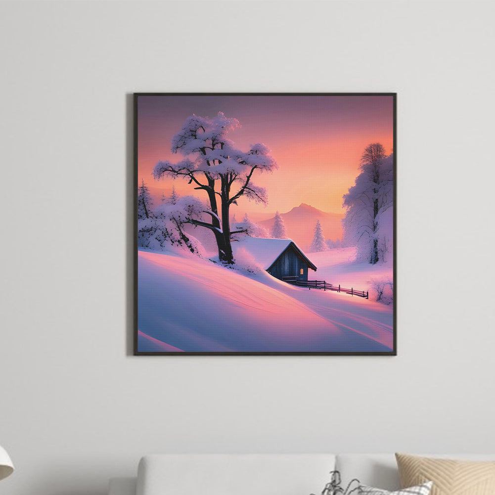 Snow Scene - Full Round Drill Diamond Painting 30*30CM