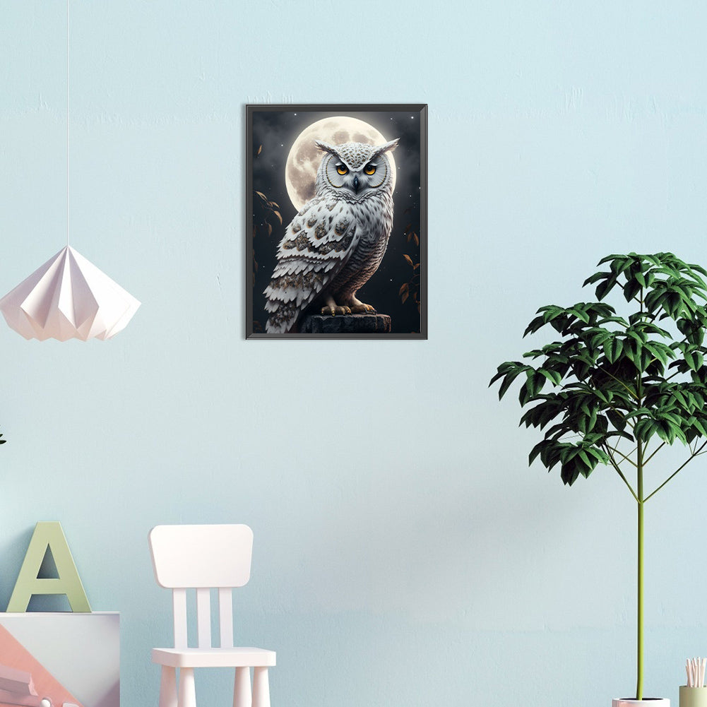 Owl - Full Round Drill Diamond Painting 30*40CM