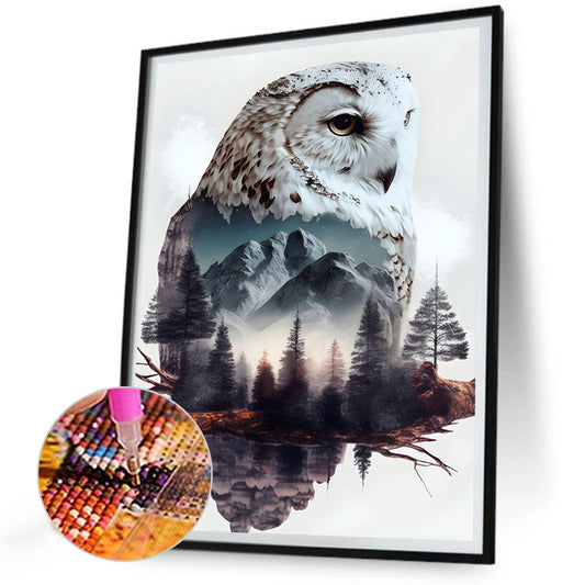 Owl - Full Round Drill Diamond Painting 30*40CM