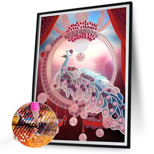 Peacock Pendant - Special Shaped Drill Diamond Painting 30*40CM