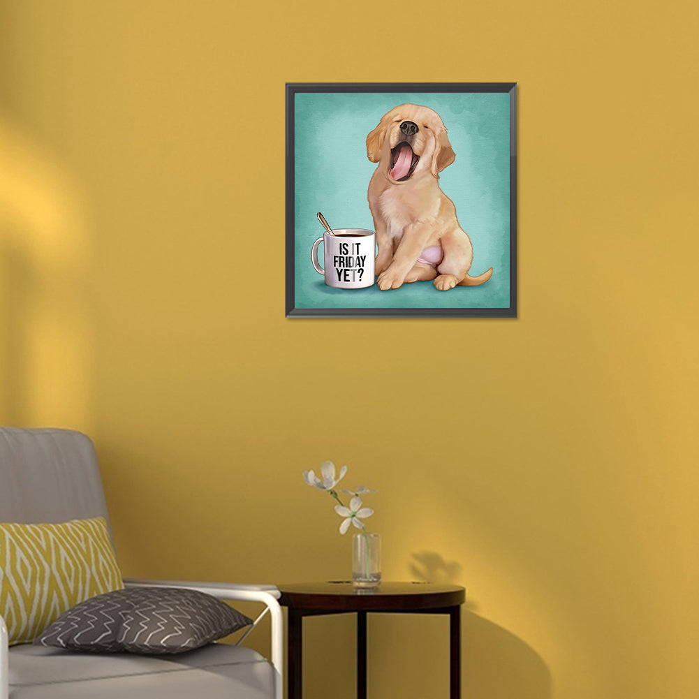 Puppy - Full Round Drill Diamond Painting 30*30CM