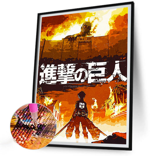 Attack On Titan - Full Round Drill Diamond Painting 30*40CM