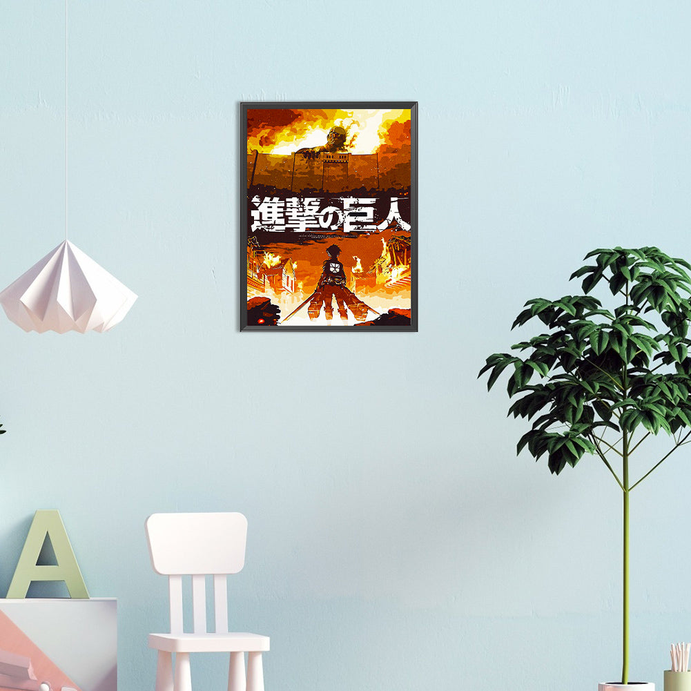 Attack On Titan - Full Round Drill Diamond Painting 30*40CM