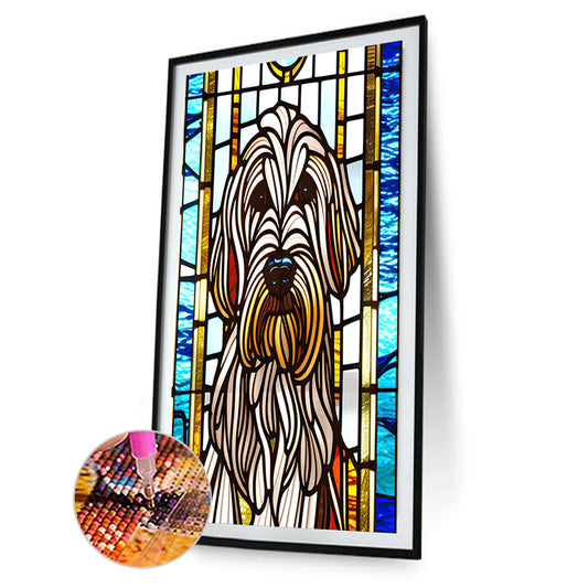 Stained Glass Labrador Dog - Full Round Drill Diamond Painting 40*60CM