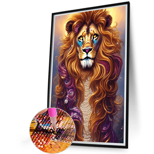 Lion - Full Round Drill Diamond Painting 40*60CM