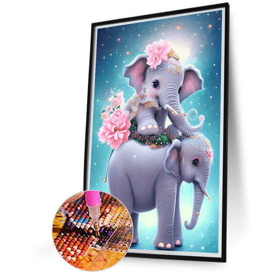 Elephant - Full Round Drill Diamond Painting 40*60CM