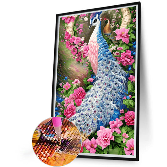 Peacock - Full Round Drill Diamond Painting 40*60CM