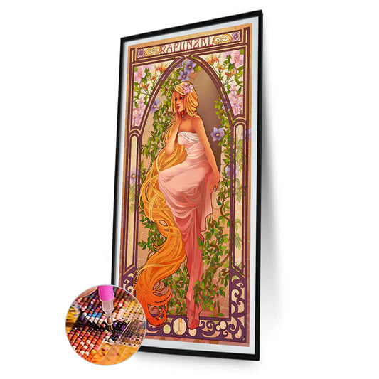 Long Hair Princess - Full Round Drill Diamond Painting 30*70CM