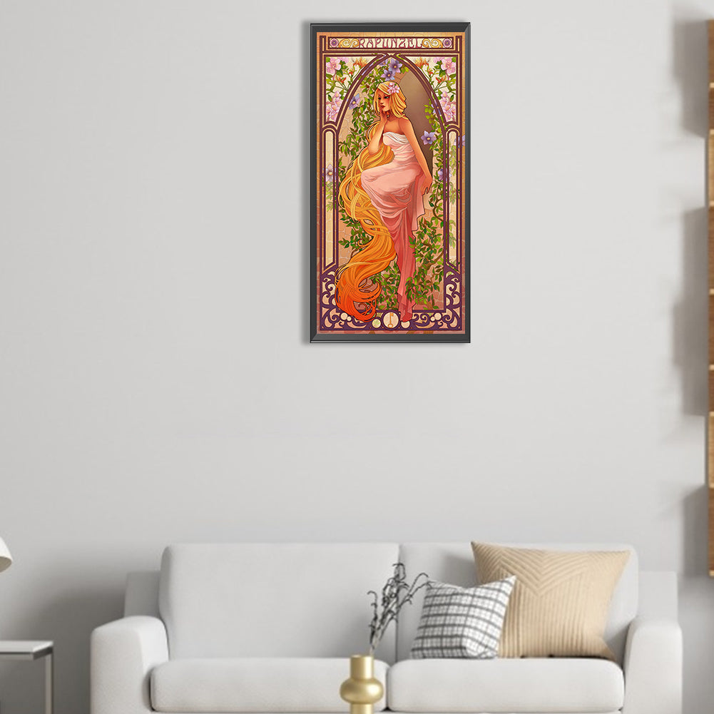 Long Hair Princess - Full Round Drill Diamond Painting 30*70CM