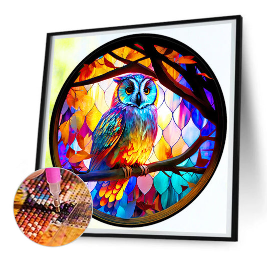 Owl - Full Round Drill Diamond Painting 30*30CM