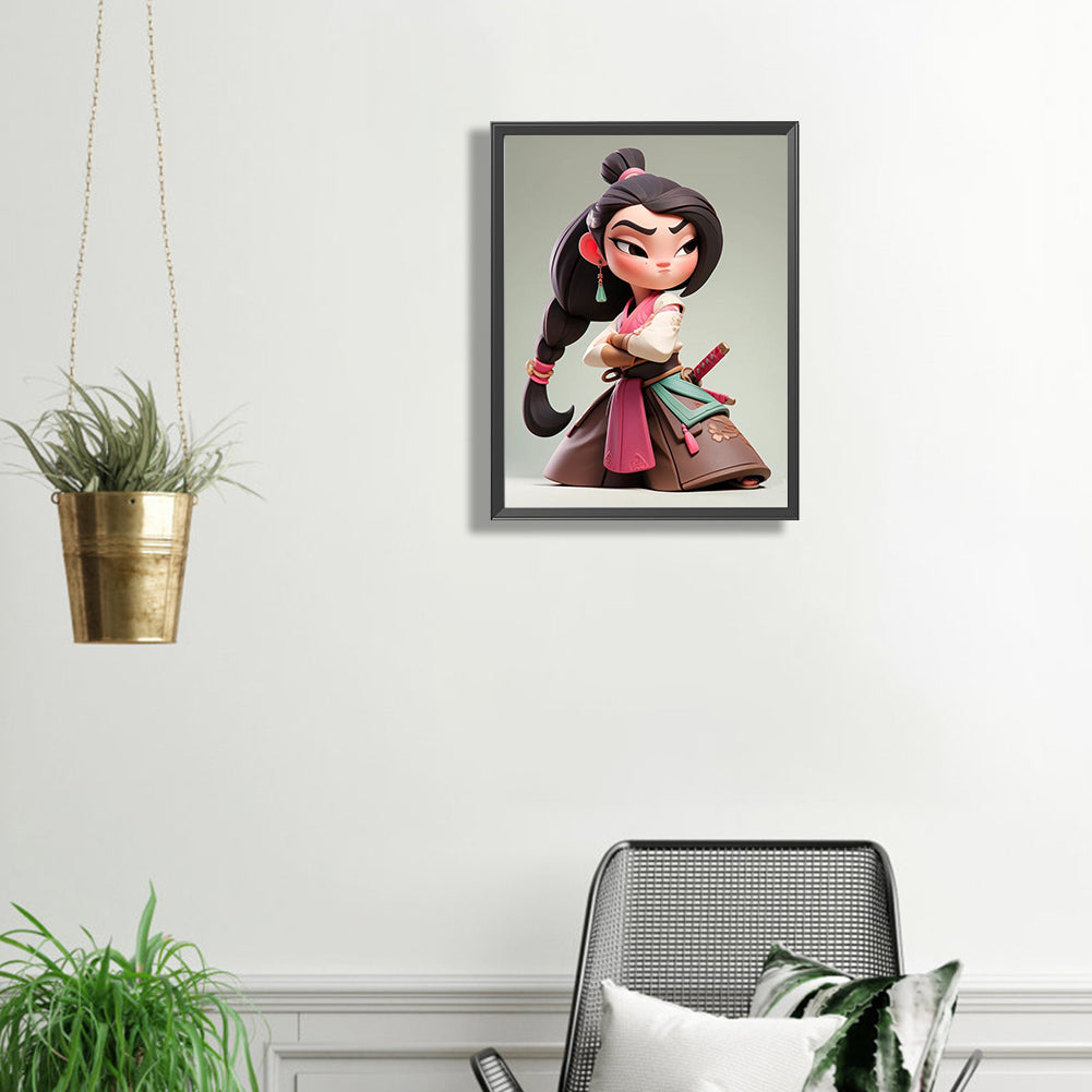 Princess Mulan - Full Square Drill Diamond Painting 30*40CM