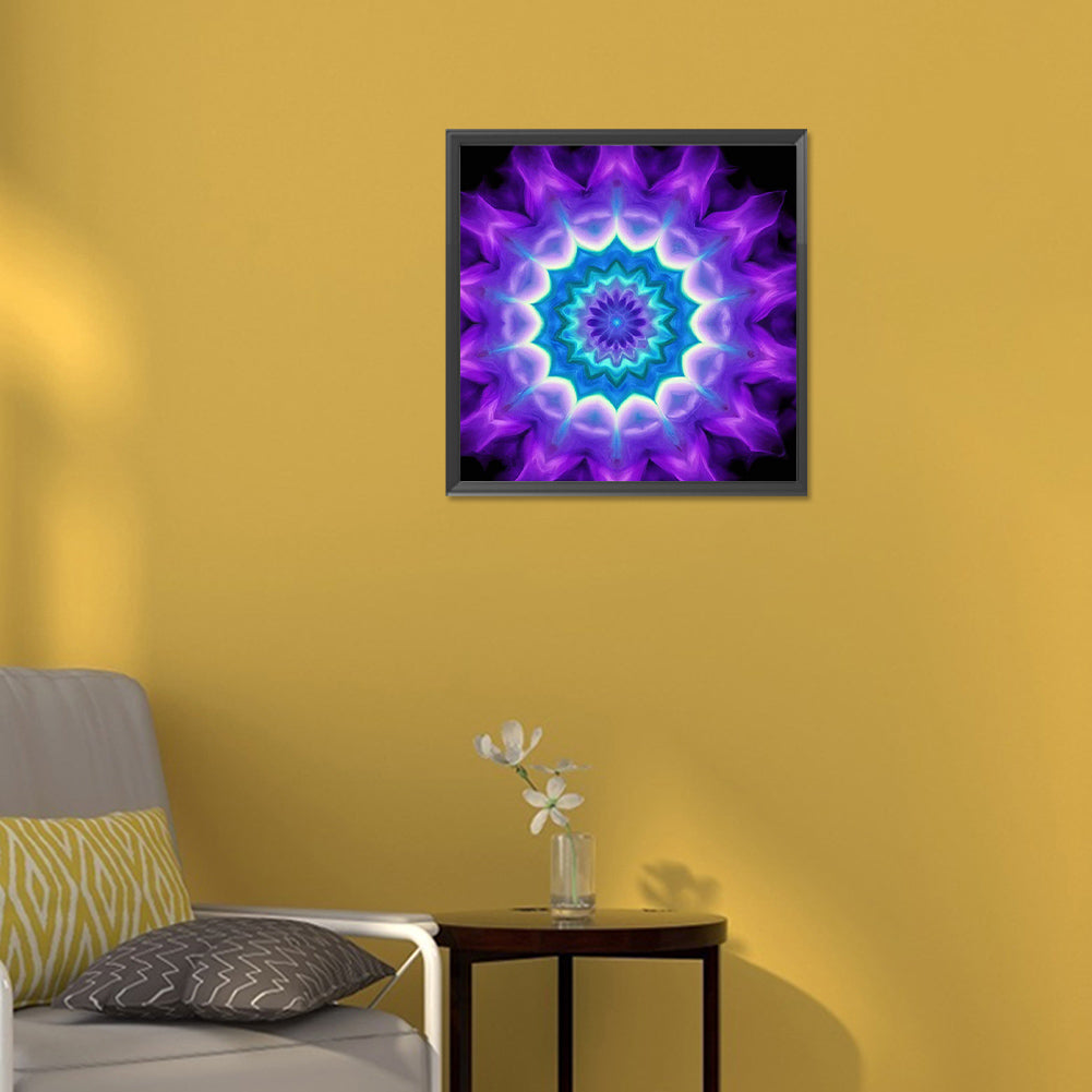 Purple Mandala - Full Round Drill Diamond Painting 30*30CM