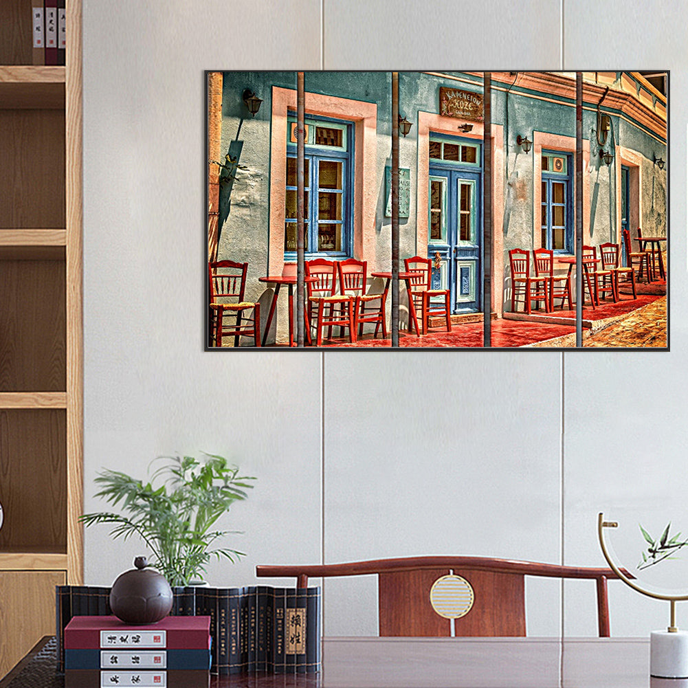 Vintage Coffee Shop - Full Round Drill Diamond Painting 75*45CM