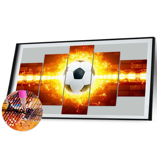 Football On Fire - Full Round Drill Diamond Painting 70*40CM