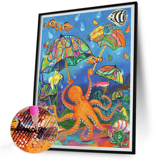 Octopus In The Underwater World - Full Round Drill Diamond Painting 30*40CM