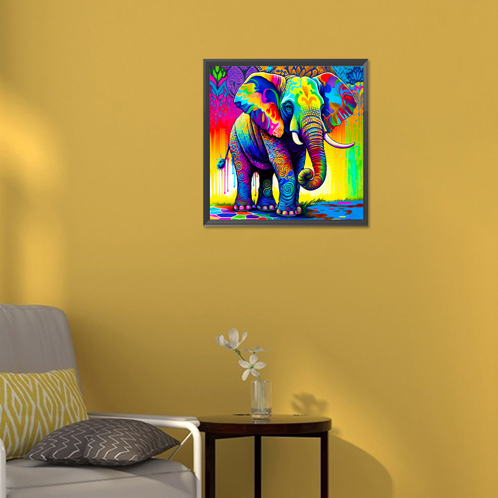 Elephant - Full Round Drill Diamond Painting 30*30CM