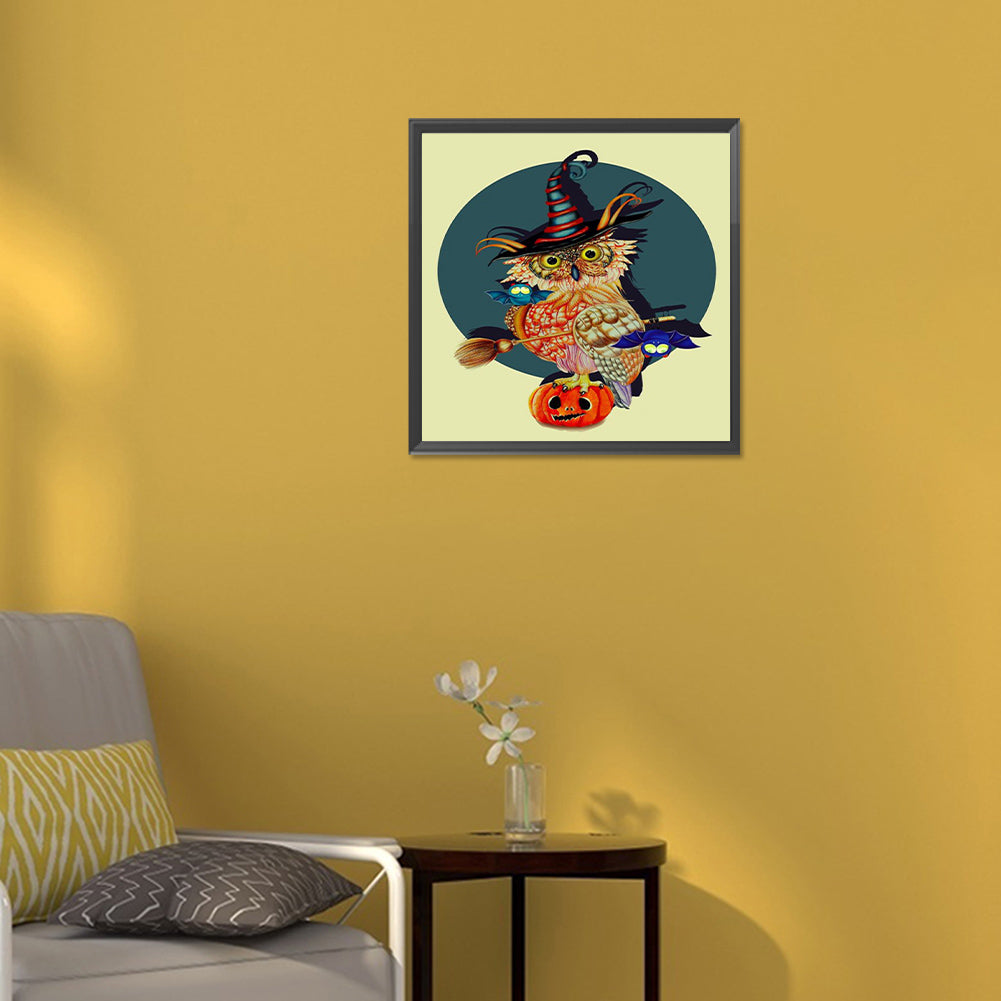 Owl - Full Round Drill Diamond Painting 30*30CM