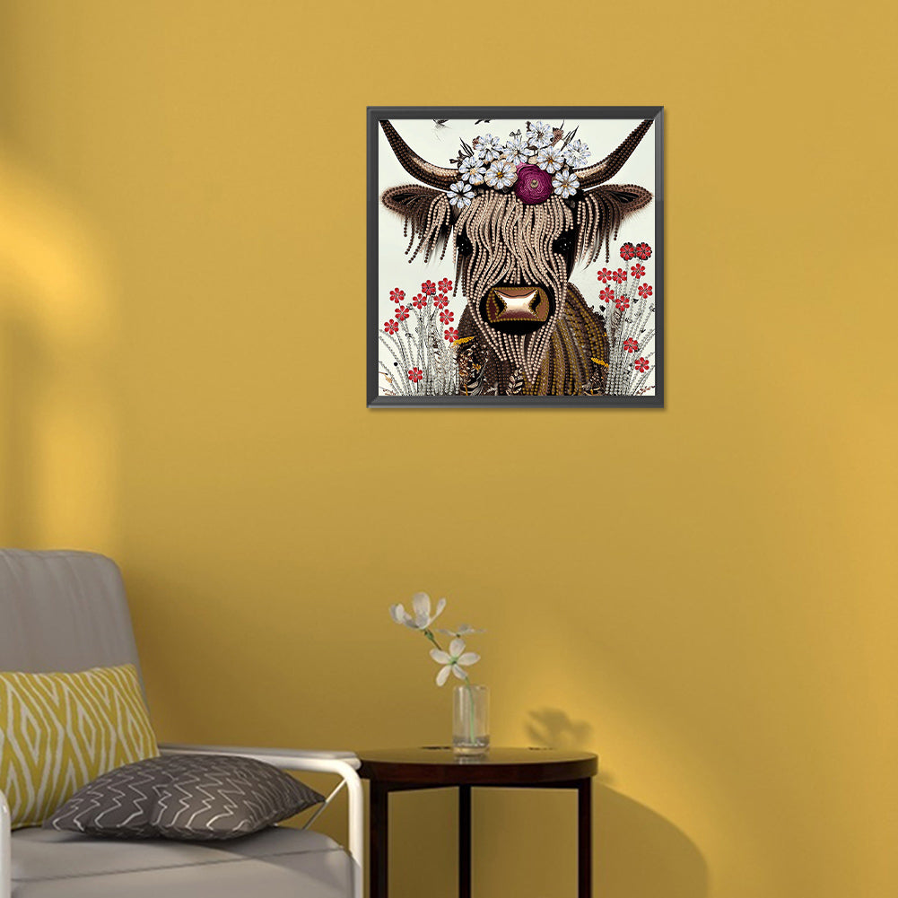 Highland Yak - Special Shaped Drill Diamond Painting 30*30CM