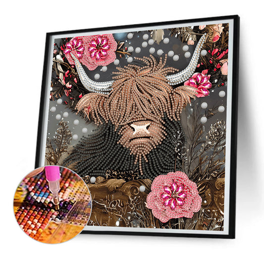 Highland Yak - Special Shaped Drill Diamond Painting 30*30CM