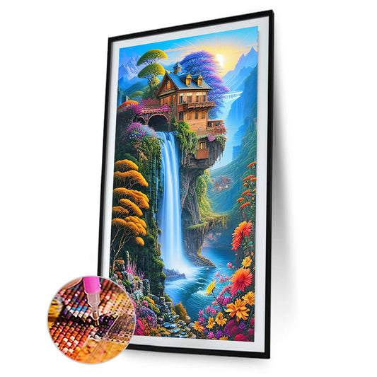 Vertical Waterfall - Full Round Drill Diamond Painting 40*65CM