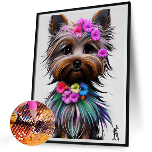 Yorkshire Terrier - Full Round Drill Diamond Painting 30*40CM