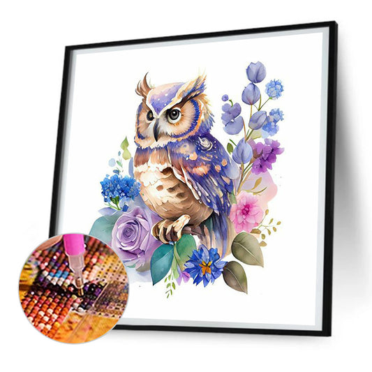 Owl - Full Round Drill Diamond Painting 30*30CM