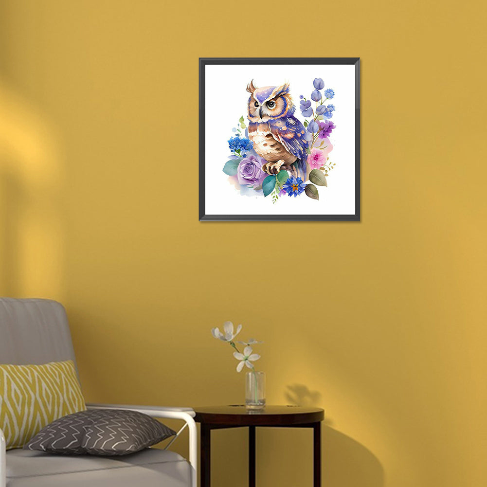 Owl - Full Round Drill Diamond Painting 30*30CM