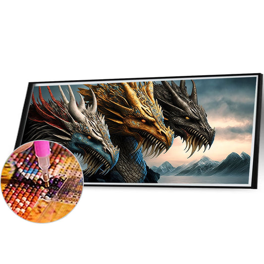 Dragon In Norse Mythology - Full Round Drill Diamond Painting 95*35CM