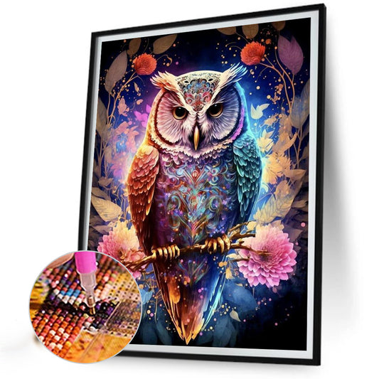 Owl - AB Dril Square Diamond Painting 30*40CM