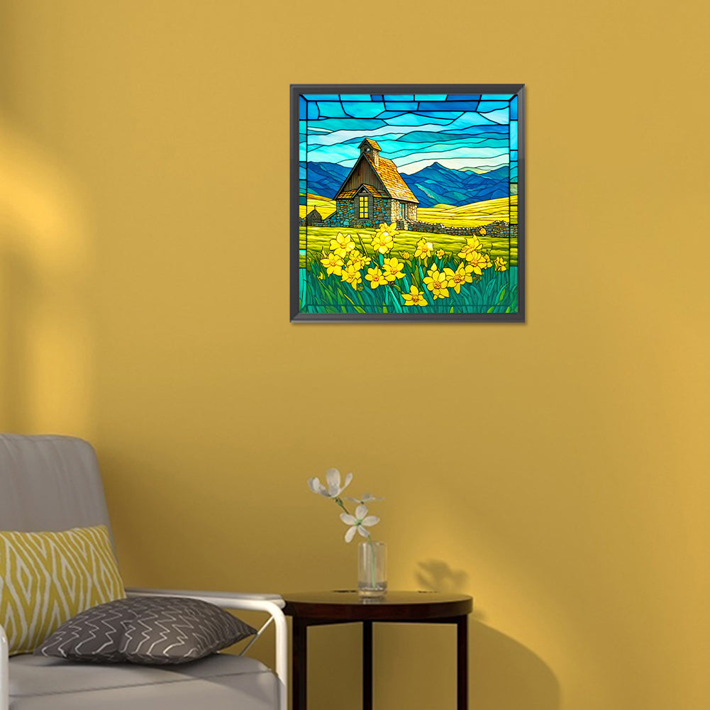 Country House - Full Round Drill Diamond Painting 30*30CM