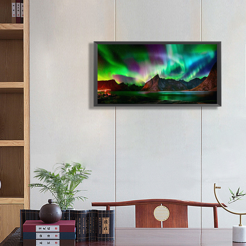 Night Aurora - Full Round Drill Diamond Painting 80*40CM