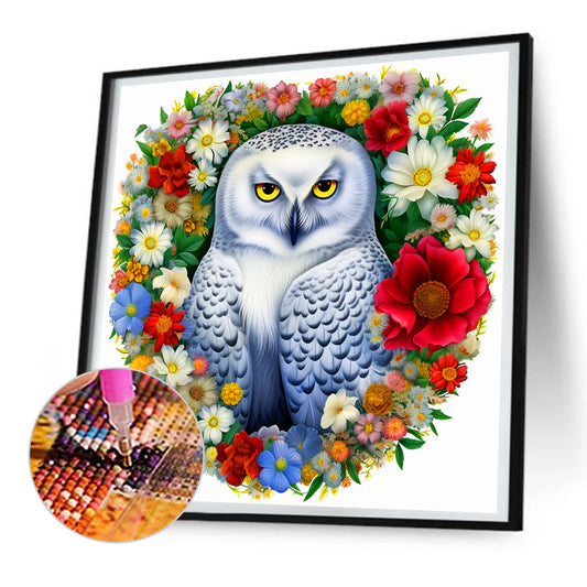 White Owl - Full Round Drill Diamond Painting 30*30CM