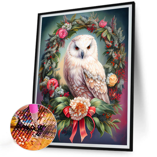 White Owl - Full Round Drill Diamond Painting 30*40CM