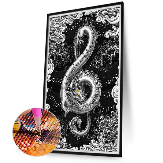 Note Dragon - Full Round Drill Diamond Painting 40*70CM