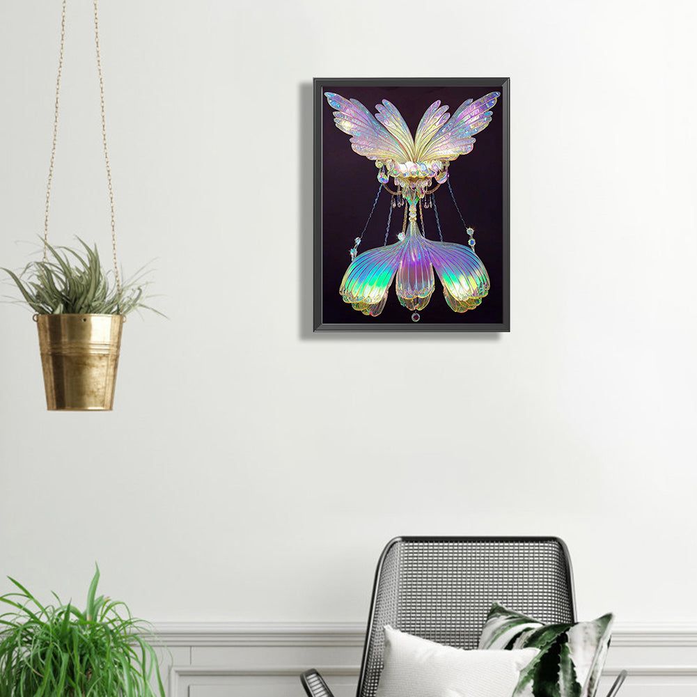 Glass Lamp Wings - Full Square Drill Diamond Painting 30*40CM